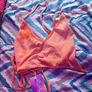 Orange tye die tank top